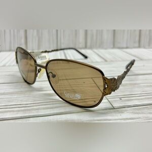 Chelsea Morgan Brown Metal Womens Sunglasses New